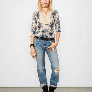 Ralph Lauren floral lace blouse